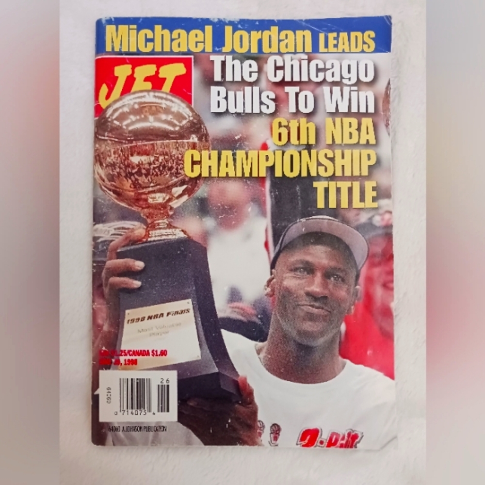 Michael Jordan 6th NBA Championship Jet Magazine